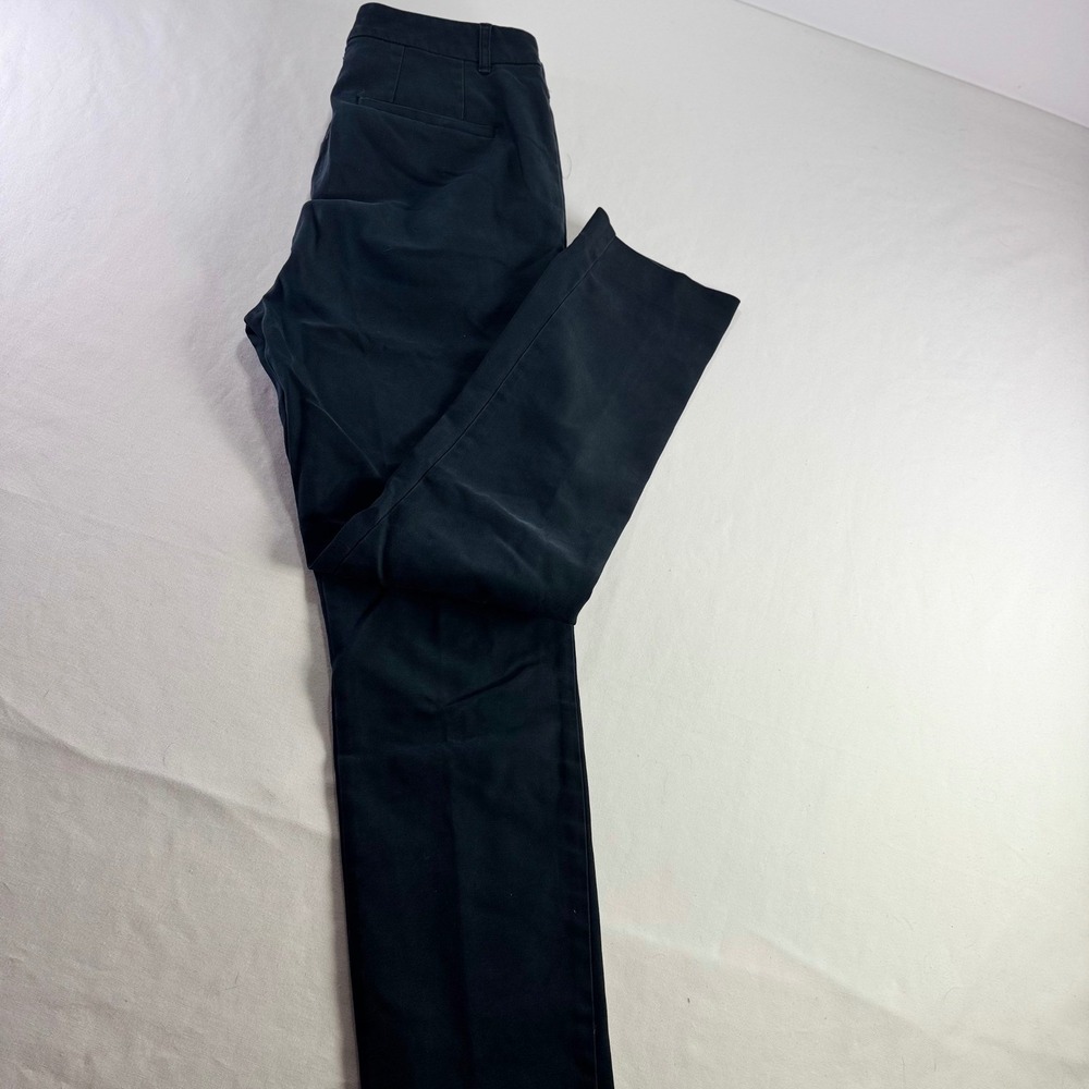 Lauren Ralph Lauren Dress Pants Size 6 Black Cotton Stretch Straight Leg Trouser